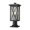 Z-Lite Brookside 1 Light Outdoor Pier Mounted Fixture, Black And Clear Seedy 583PHMR-533PM-BK - alternate 1